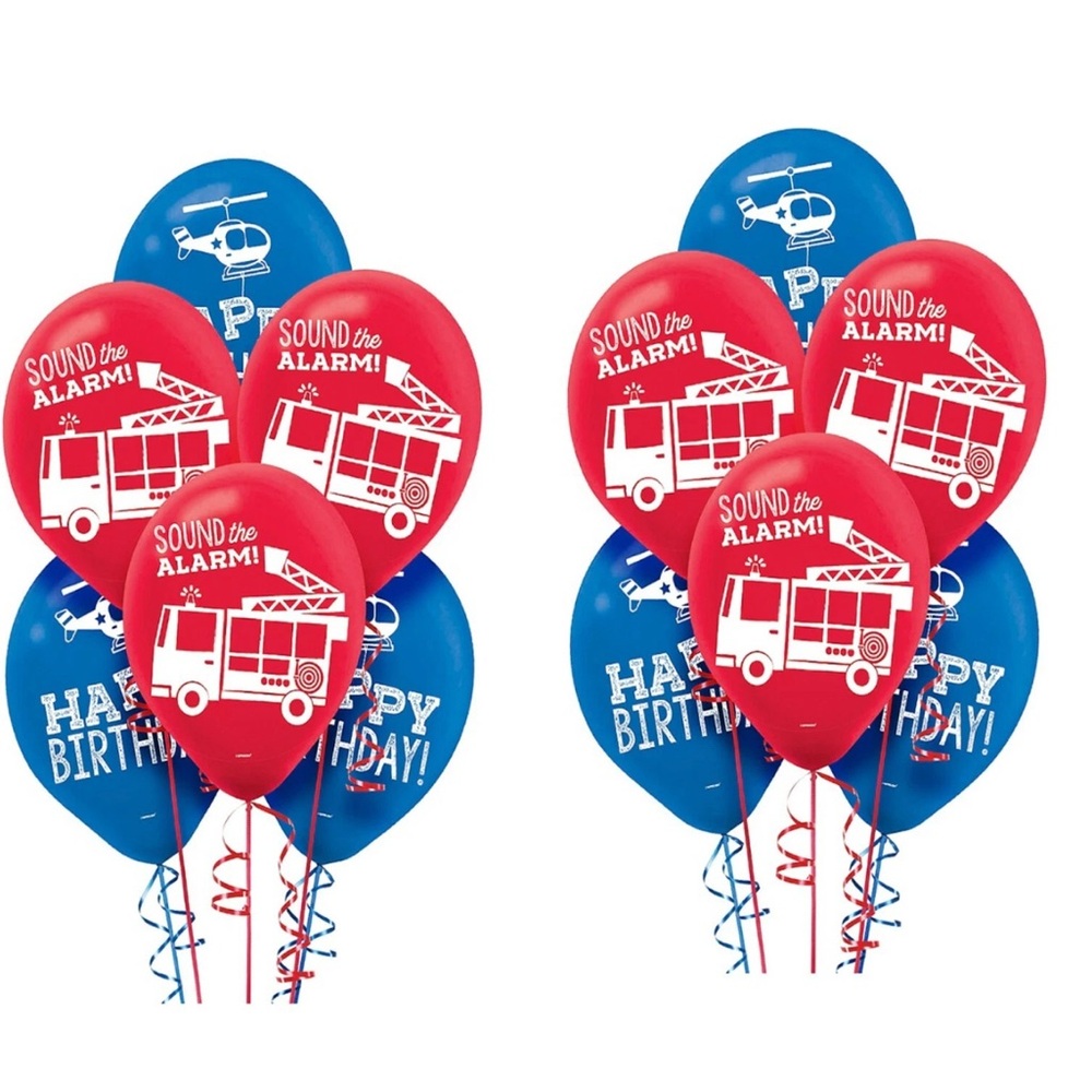 First Responders Latex Balloons POLICE Birthday Decoration Party Supplies ~12ct.